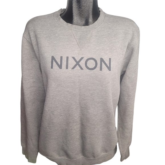 Nixon Tops - Nixon Classic Gray Logo Front Sweatshirt L